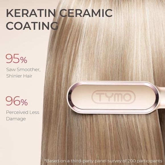 TYMO Hair Straightening Brush - Gold and Pink - Picture 3 of 5